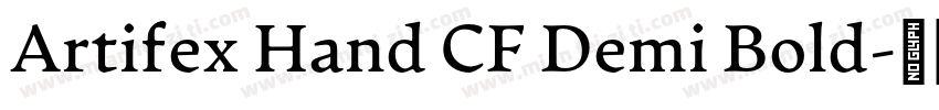 Artifex Hand CF Demi Bold字体转换